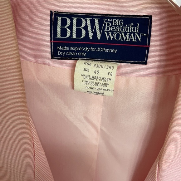 A Pink Pinstripe jacket. - Picture 3 of 4